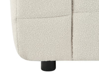 Canapé 3 Places en Tissu Bouclette Ivoire – Nube Elian