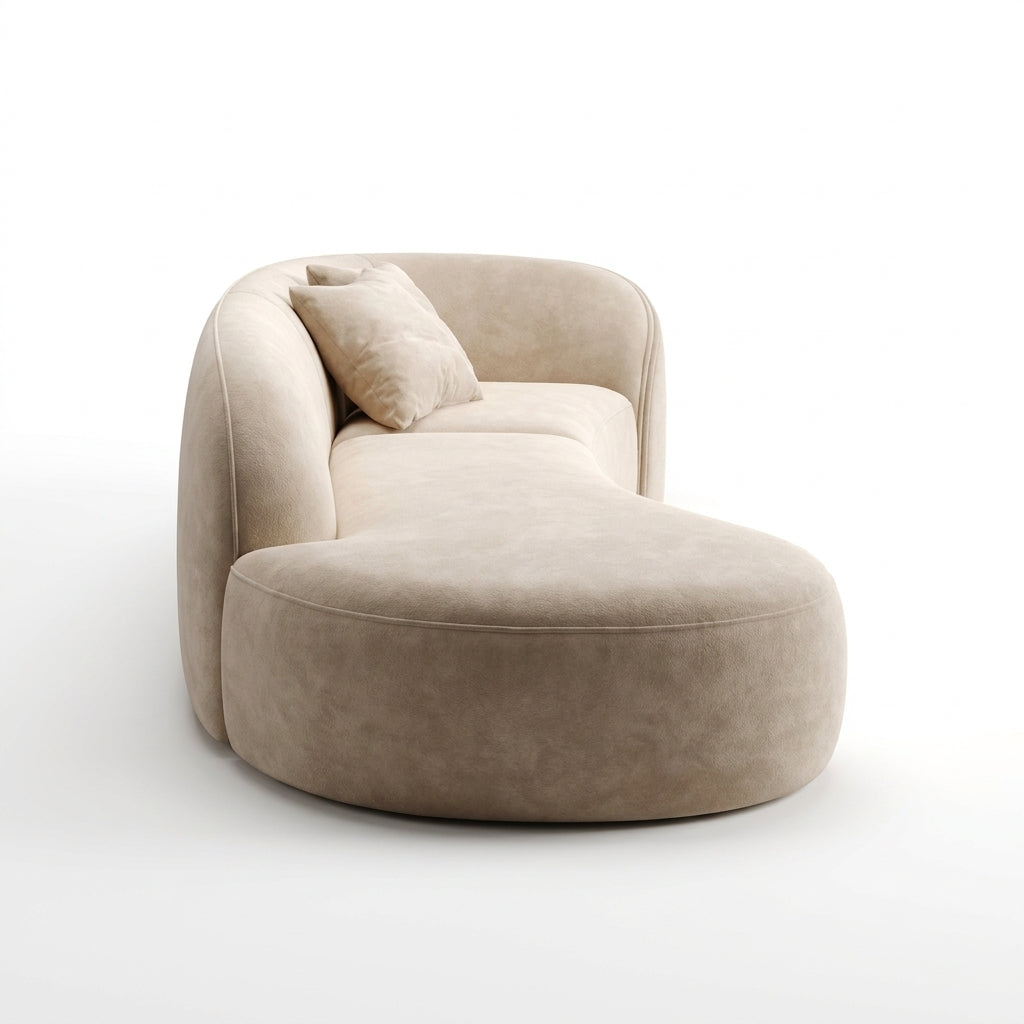 Canapé 3 Places en Velours Terracotta Style Vintage – Vellia Minoa