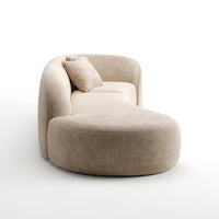 Canapé 3 Places en Velours Terracotta Style Vintage – Vellia Minoa