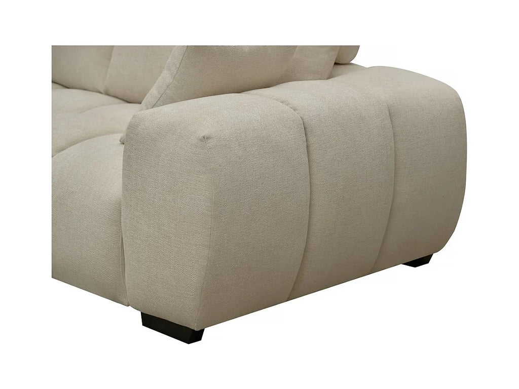 Canapé d’Angle Gauche Beige 4/5 Places – Nube Milano