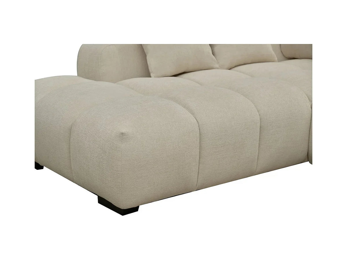 Canapé d’Angle Gauche Beige 4/5 Places – Nube Milano