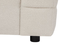 Fauteuil Carré en Tissu Bouclette Ivoire – Nube Oria