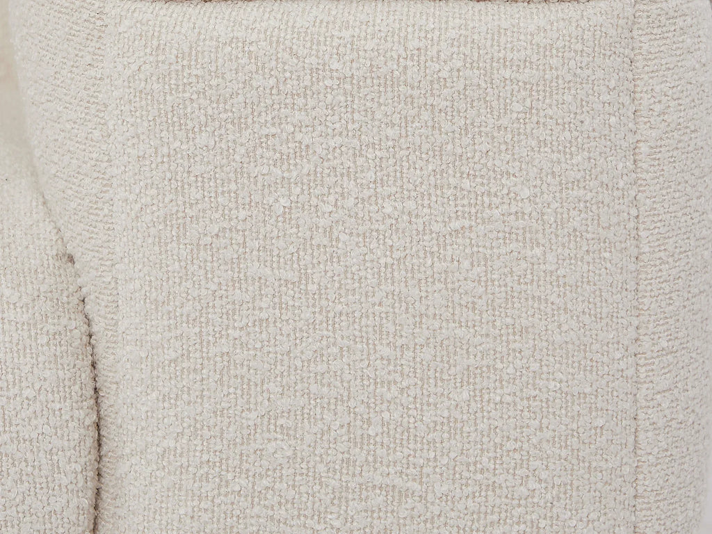 Fauteuil Carré en Tissu Bouclette Ivoire – Nube Oria