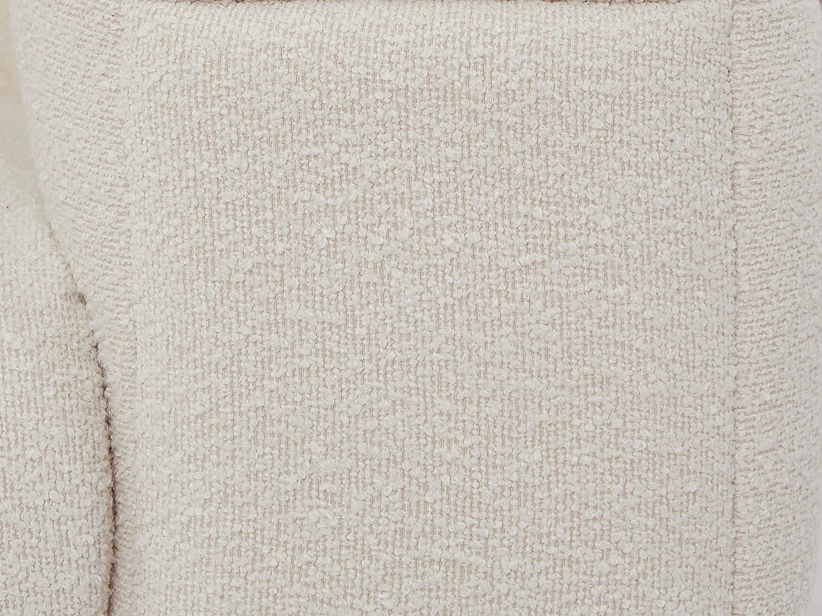 Fauteuil Carré en Tissu Bouclette Ivoire – Nube Oria