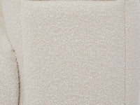 Fauteuil Carré en Tissu Bouclette Ivoire – Nube Oria