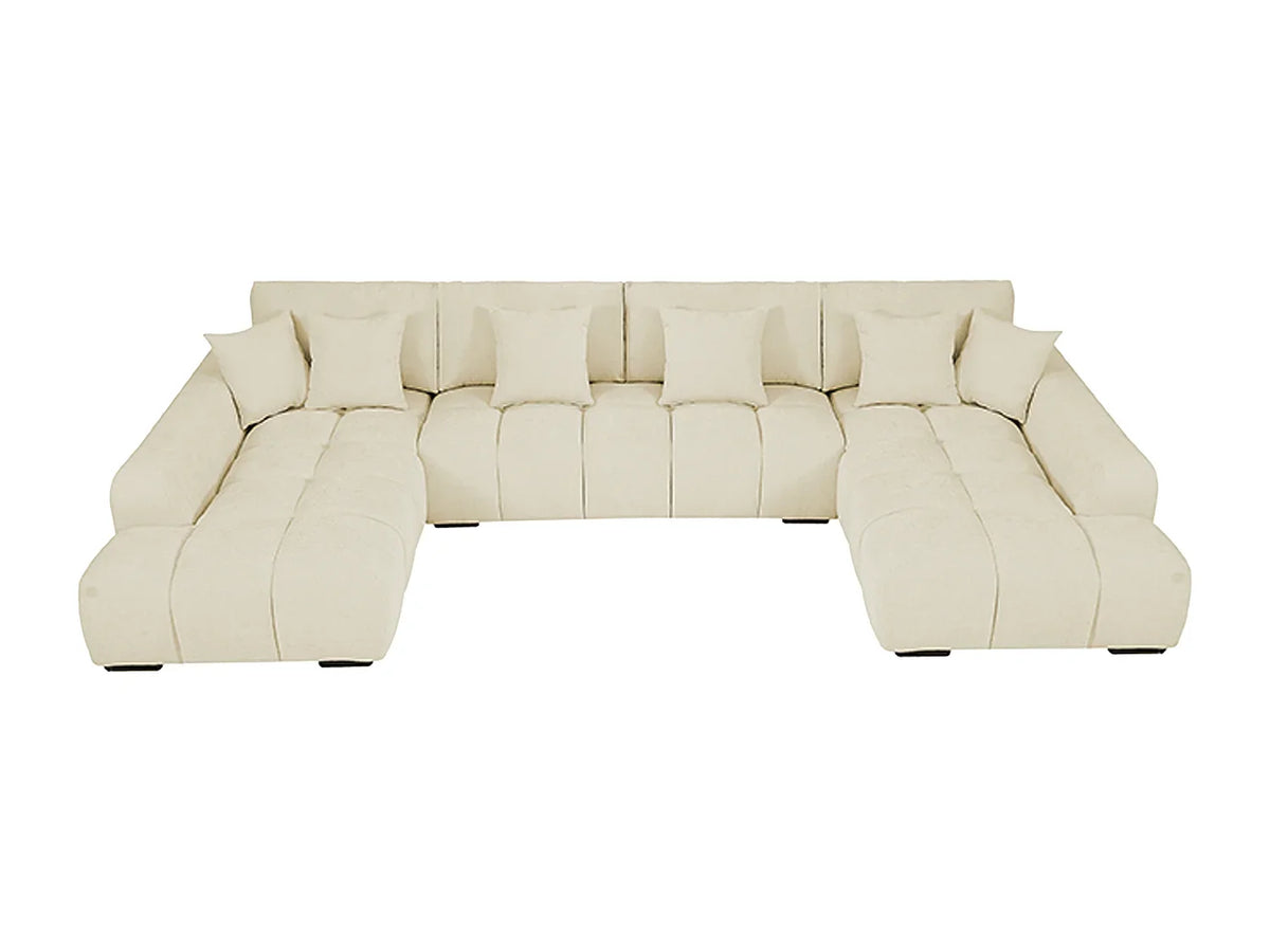 Canapé Panoramique Beige XXL avec Méridiennes – Nube Bérén