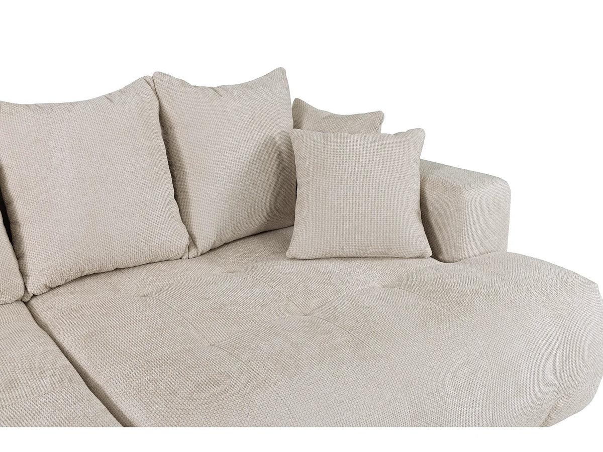 Canapé 4 Places Beige à Assise Profonde – Nube Elio
