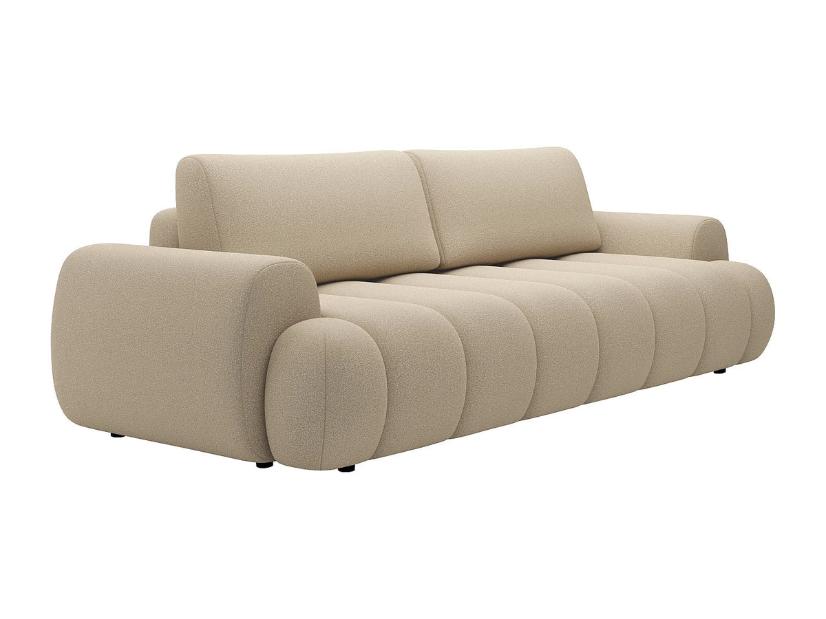 Canapé Convertible 4 Places Beige avec Coffre – Nube Orel