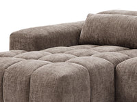Canapé d’Angle Gauche Taupe avec Têtières Réglables – Nube Lenza