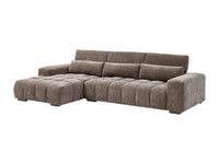 Canapé d’Angle Gauche Taupe avec Têtières Réglables – Nube Lenza