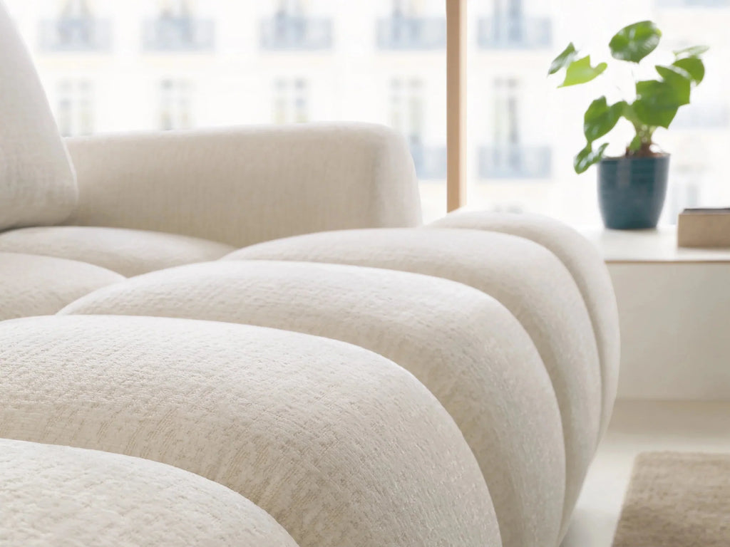 Canapé d’Angle Gauche Convertible Beige avec Rangement – Nube Eren