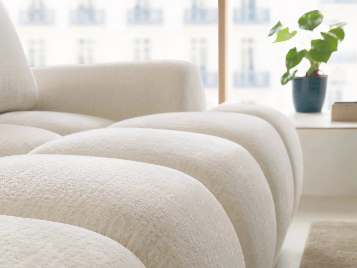 Canapé d’Angle Gauche Convertible Beige avec Rangement – Nube Eren