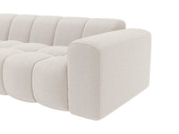 Canapé d’Angle Gauche Beige Capitonné – Nube Caléo