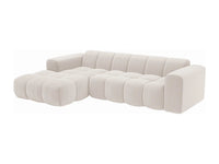 Canapé d’Angle Gauche Beige Capitonné – Nube Caléo