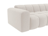 Canapé Nuage d’Angle Droit Beige en Tissu Chenille – Nube Calen