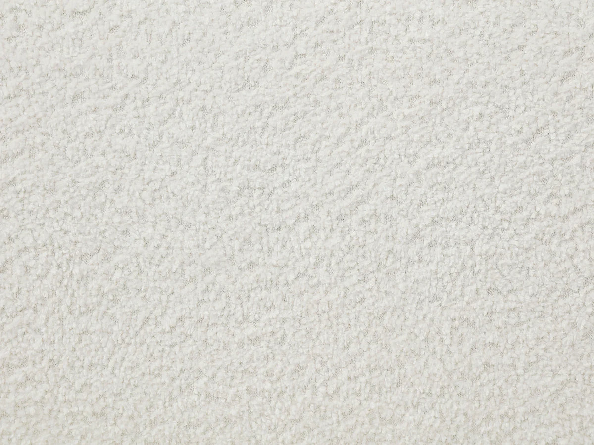 Fauteuil Pivotant en Tissu Bouclette Blanc Ivoire – Vellia Lior