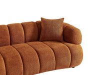 Canapé Nuage 3 Places en Tissu Bouclette Terracotta – Nube Solaro