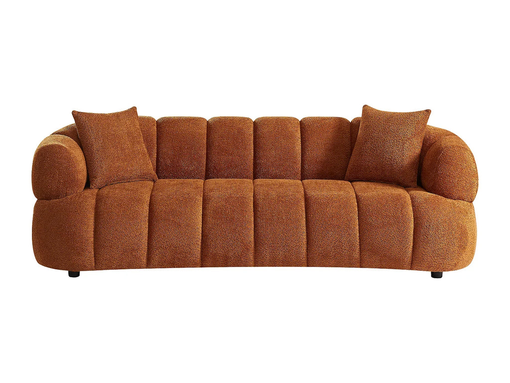 Canapé Nuage 3 Places en Tissu Bouclette Terracotta – Nube Solaro
