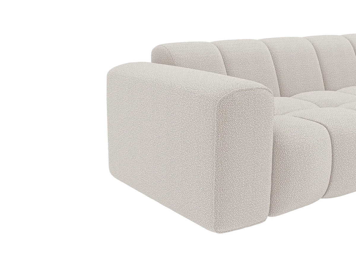 Canapé 3 Places Beige Capitonné au Design Matelassé – Nube Célian