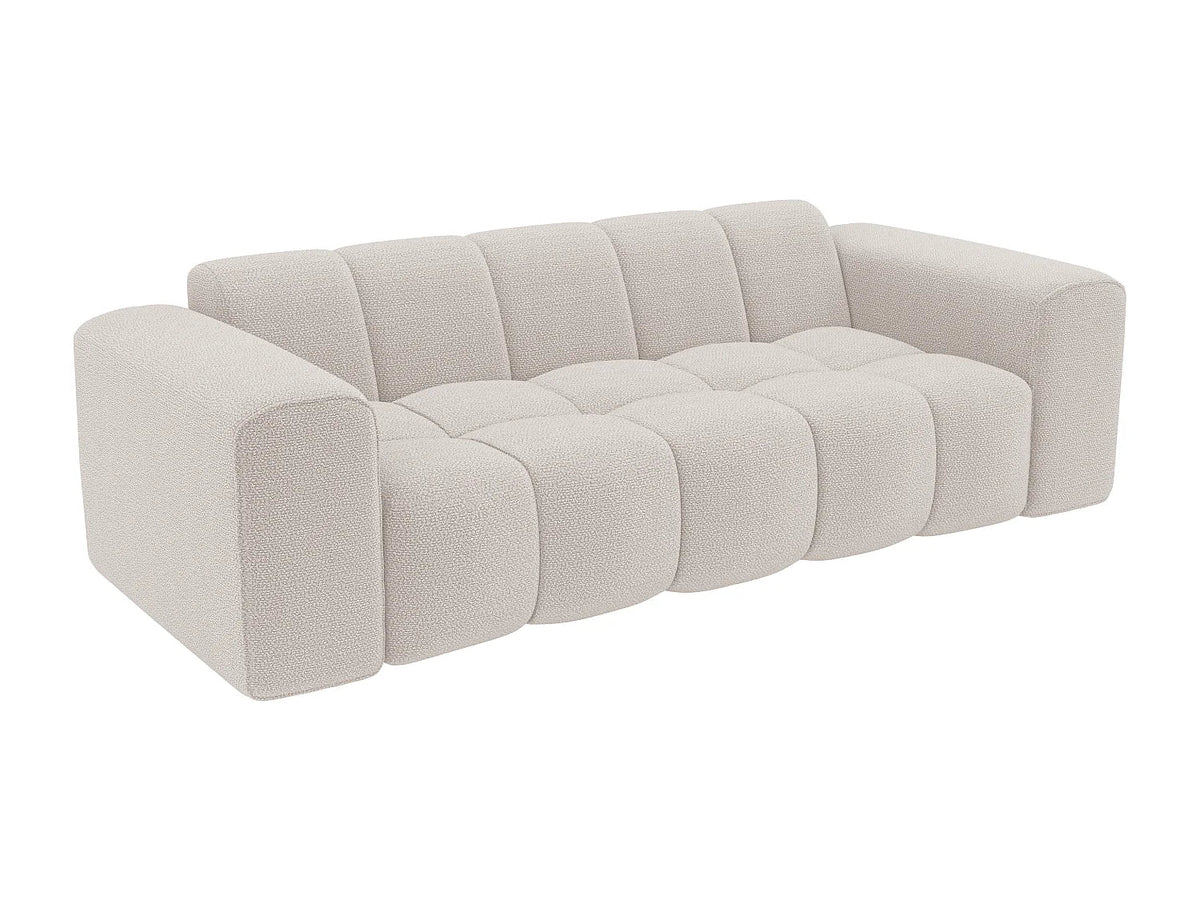 Canapé 3 Places Beige Capitonné au Design Matelassé – Nube Célian
