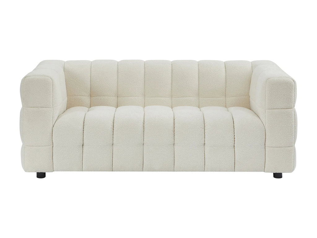 Canapé Nuage 2 Places en Tissu Bouclette Ivoire – Nube Liora