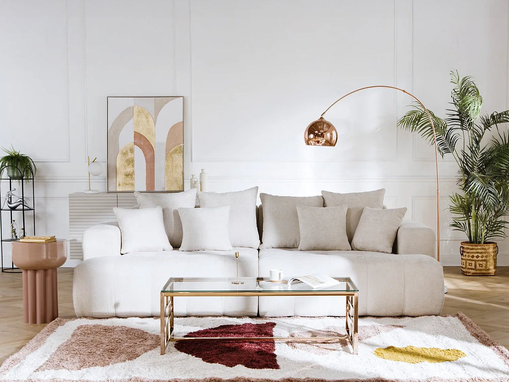 Canapé 4 Places Beige à Assise Profonde – Nube Elio