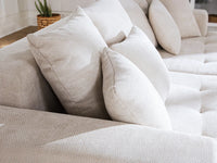 Canapé 4 Places Beige à Assise Profonde – Nube Elio