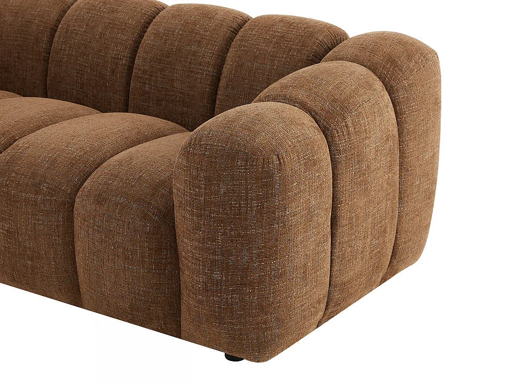 Canapé Nuage 2 Places Marron en Tissu Texturé – Nube Soren