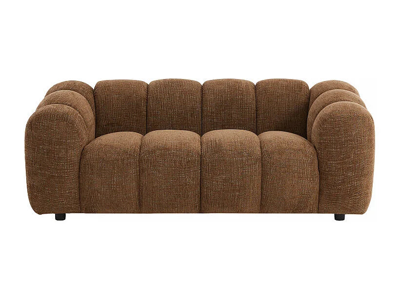 Canapé Nuage 2 Places Marron en Tissu Texturé – Nube Soren