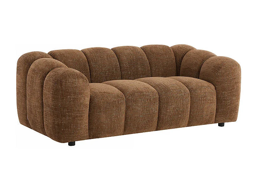 Canapé Nuage 2 Places Marron en Tissu Texturé – Nube Soren