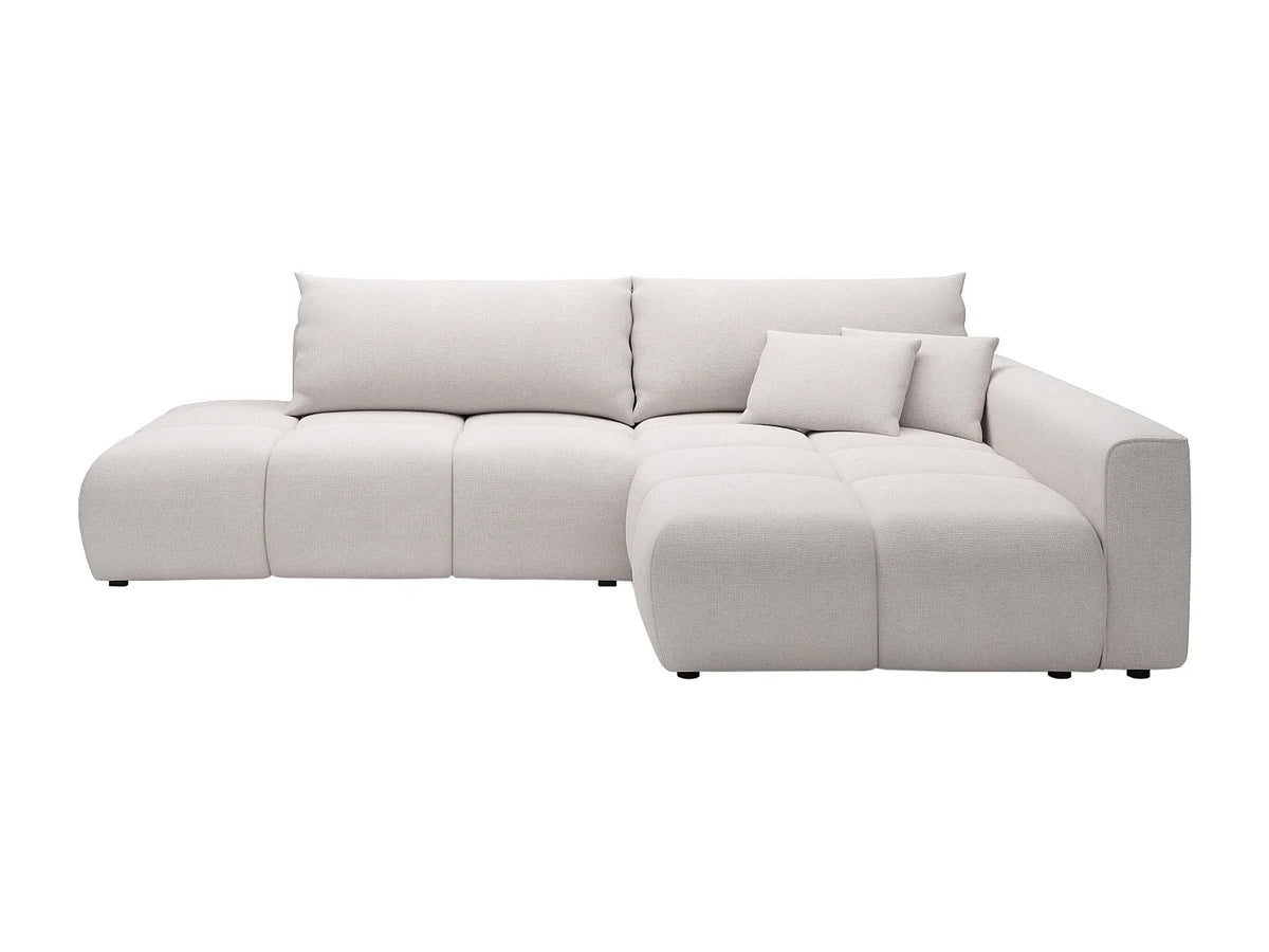 Canapé d’Angle Droit Convertible Beige avec Méridienne – Nube Auren