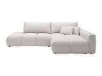 Canapé d’Angle Droit Convertible Beige avec Méridienne – Nube Auren