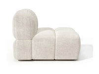 Fauteuil Crème en Tissu Texturé Style Japandi – Nube Néro