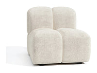 Fauteuil Crème en Tissu Texturé Style Japandi – Nube Néro