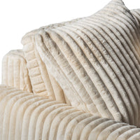 Canapé d’Angle Réversible Beige en Velours Côtelé – Vellia Vito
