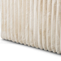 Canapé d’Angle Réversible Beige en Velours Côtelé – Vellia Vito
