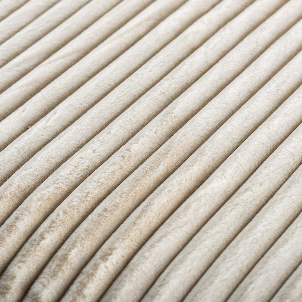 Canapé d’Angle Réversible Beige en Velours Côtelé – Vellia Vito