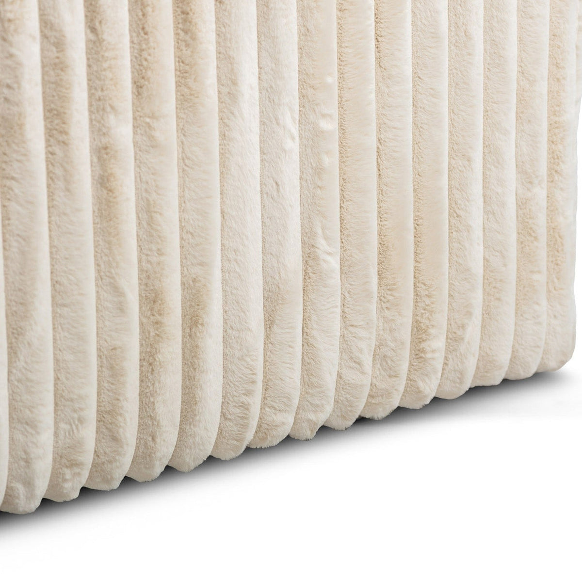 Canapé d’Angle Réversible Beige en Velours Côtelé – Vellia Vito