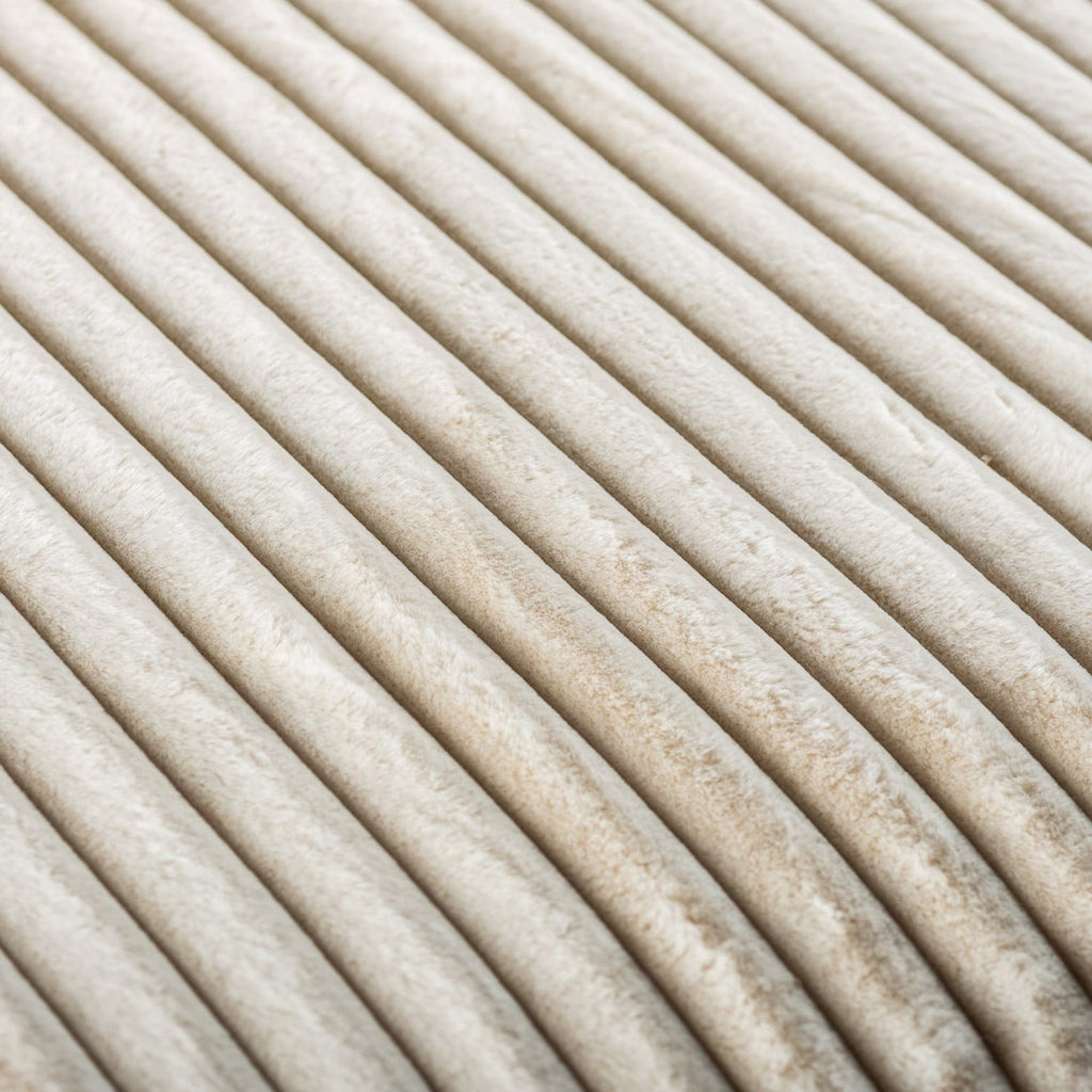 Canapé d’Angle Réversible Beige en Velours Côtelé – Vellia Vito