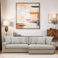 Canapé d’Angle Réversible Beige en Velours Côtelé – Vellia Vito