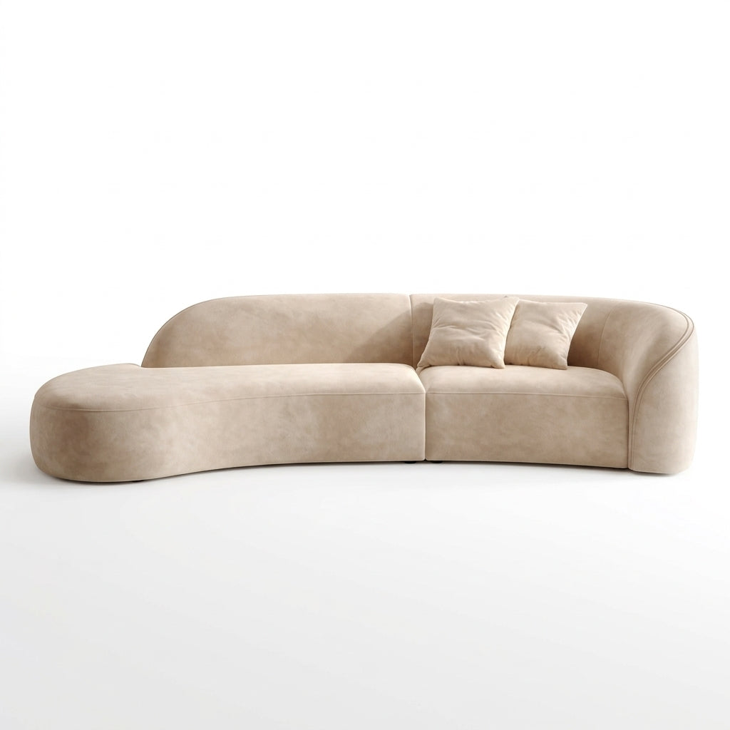 Canapé 3 Places en Velours Terracotta Style Vintage – Vellia Minoa