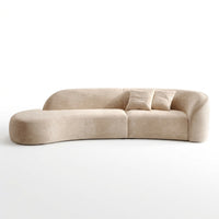 Canapé 3 Places en Velours Terracotta Style Vintage – Vellia Minoa