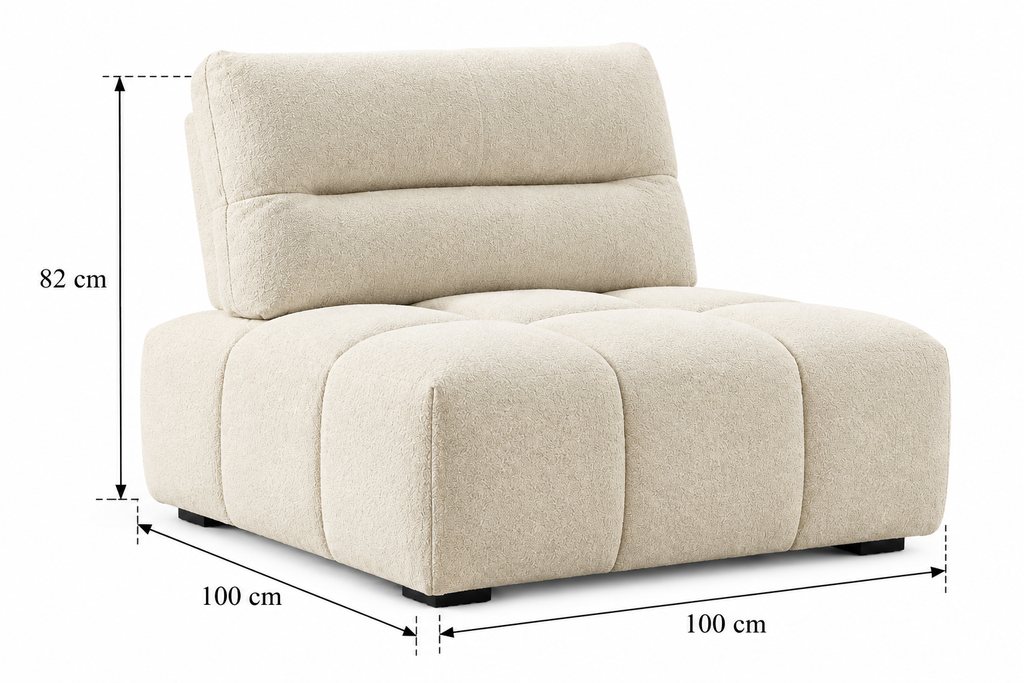 Fauteuil Beige à Dossier Réglable – Mollie Aster