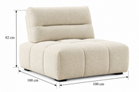 Fauteuil Beige à Dossier Réglable – Mollie Aster