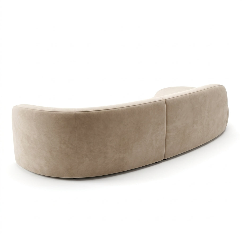 Canapé 3 Places en Velours Terracotta Style Vintage – Vellia Minoa