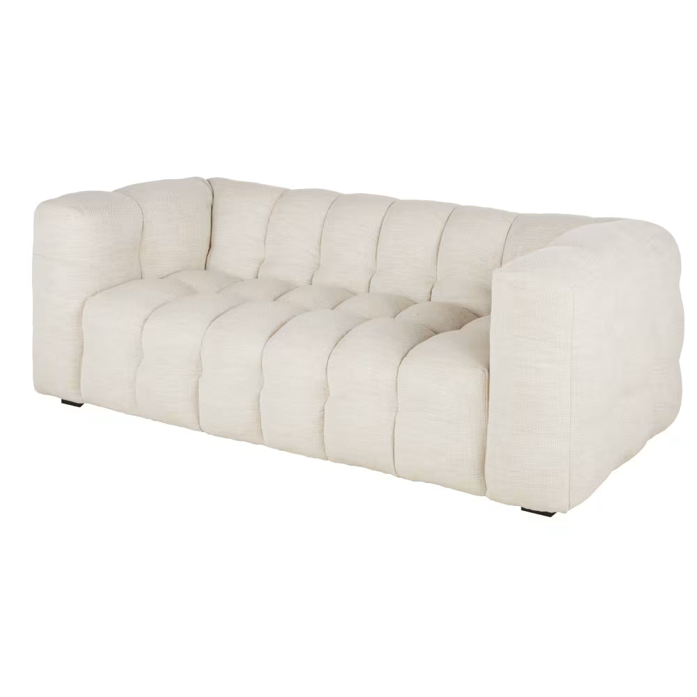 Canapé nuage 2 Places Capitonné Beige Clair – Nube Elio