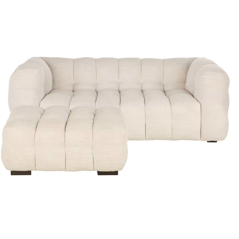 Canapé nuage 2 Places Capitonné Beige Clair – Nube Elio