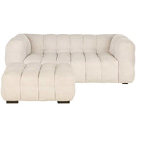 Canapé nuage 2 Places Capitonné Beige Clair – Nube Elio