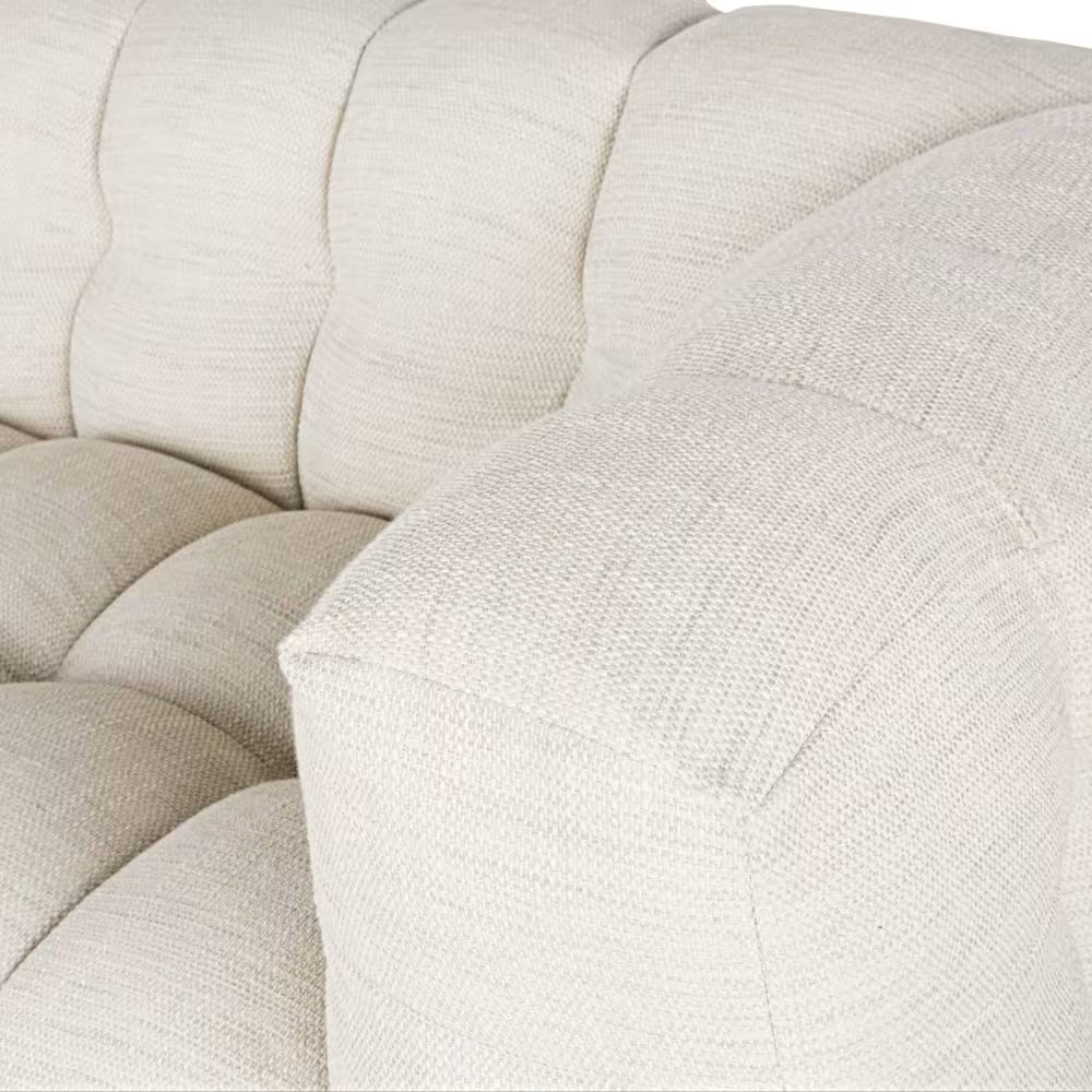 Canapé nuage 3 Places Capitonné Beige Sable – Nube Sora