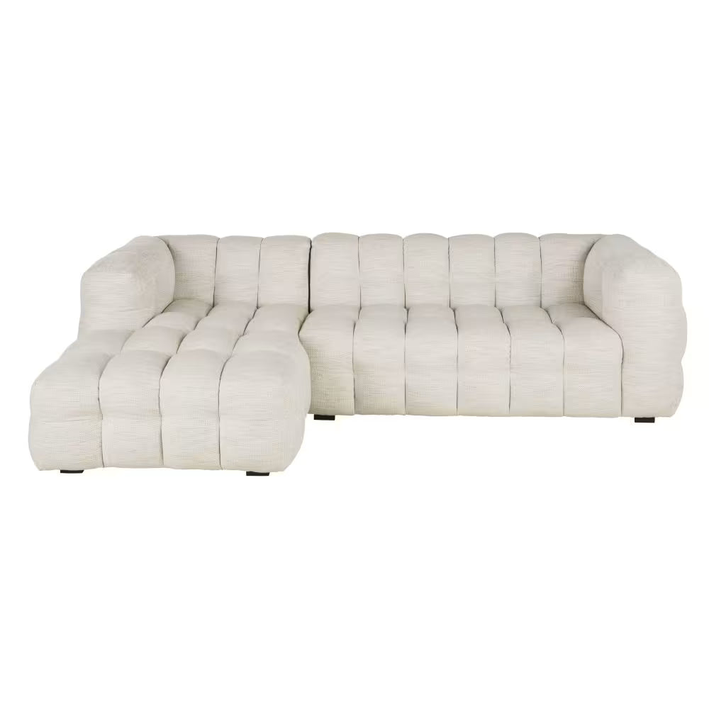Canapé Nuage d’angle Gauche 4/5 Places Beige Sable – Nube Solen